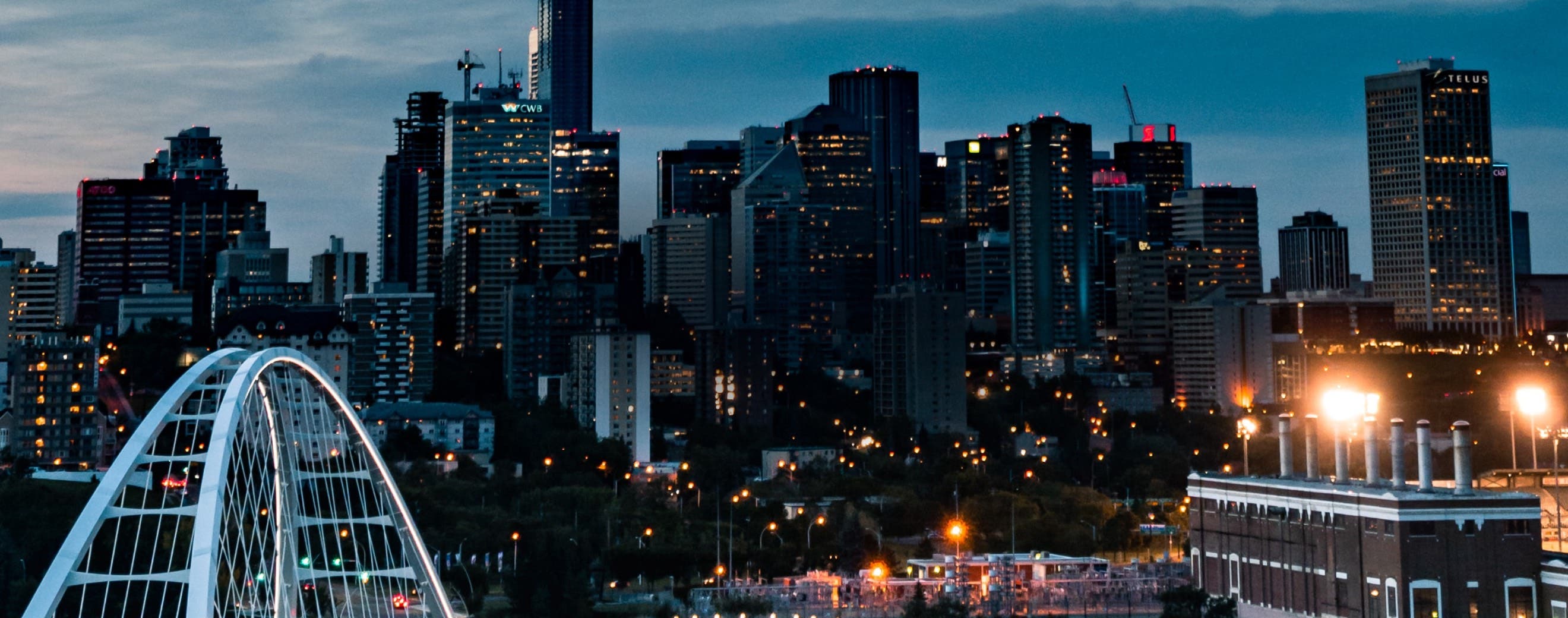 Vue de Edmonton, représentant des événements locaux