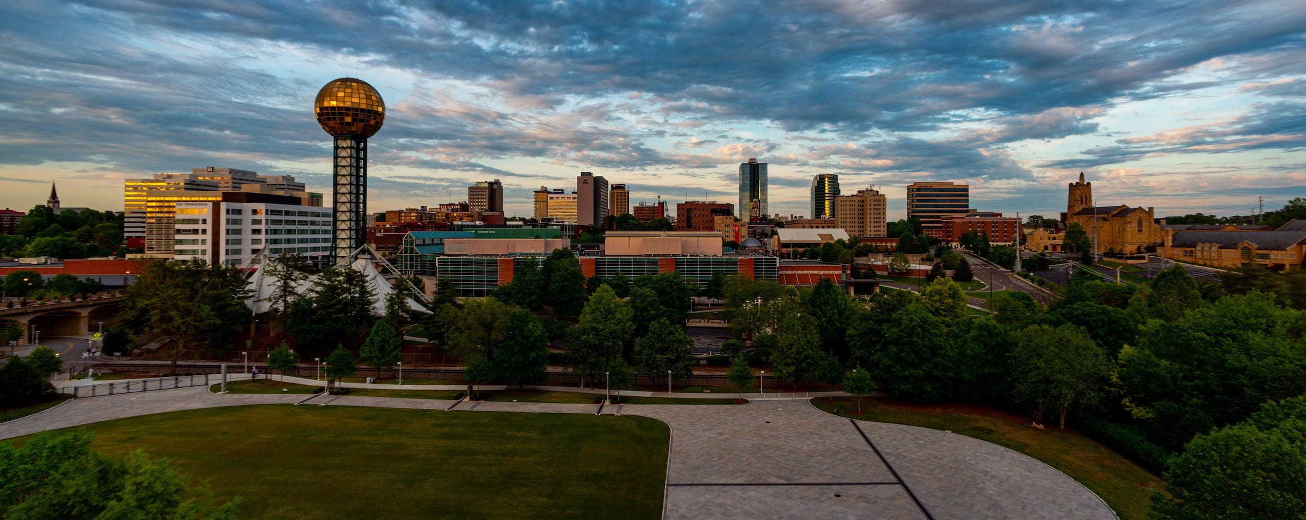 View of Knoxville, home to local concerts and live music venues