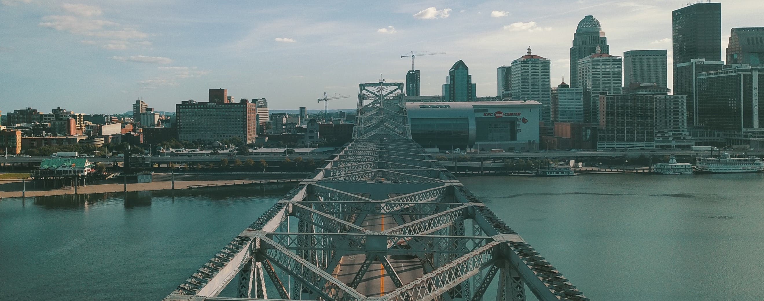View of Louisville, home to local concerts and live music venues