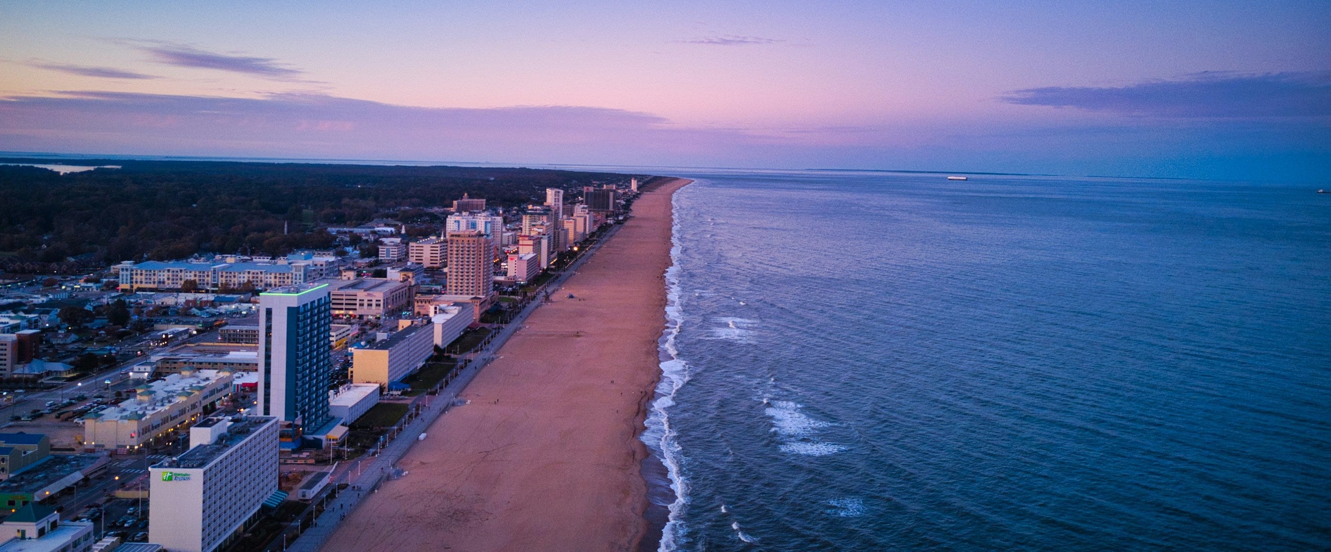 View of Virginia Beach, home to local sports events and stadiums