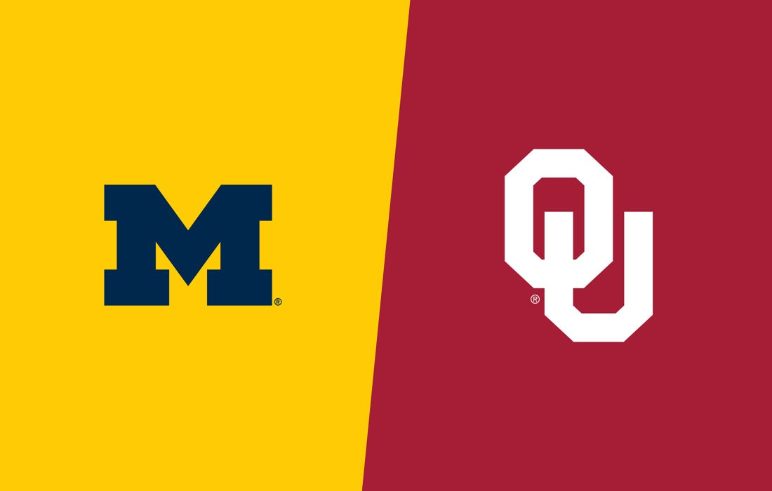 Promotional image for Michigan at Oklahoma tickets at Gaylord Family Oklahoma Memorial Stadium on Sep 6, 2025
