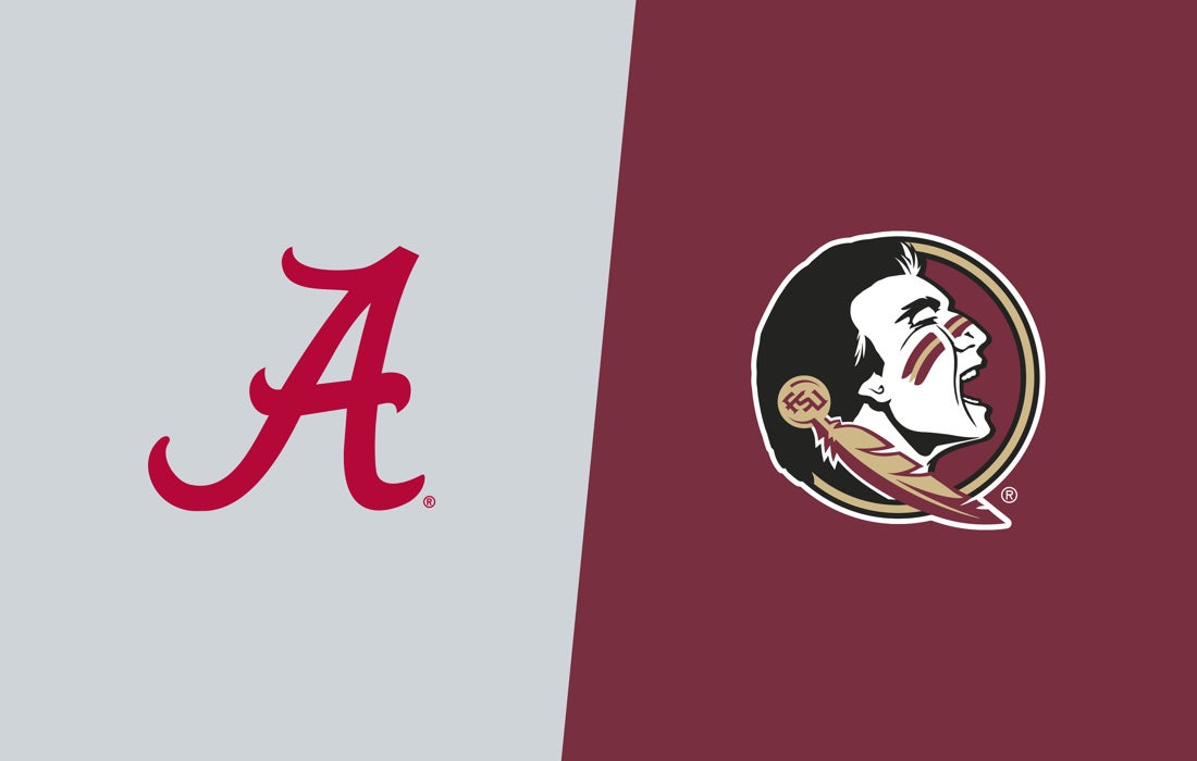 Promotional image for #8 Alabama at Florida State tickets at Doak Campbell Stadium on Aug 30, 2025