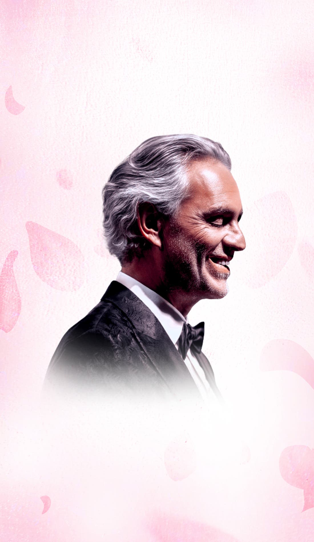 Andrea Bocelli promotional image for upcoming events and ticket sales