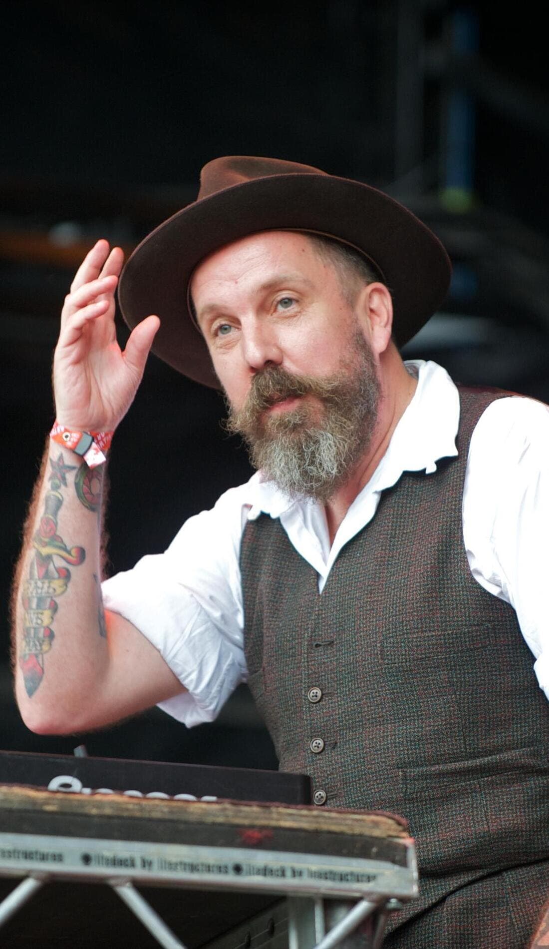 Andrew Weatherall promotional image for upcoming events and ticket sales