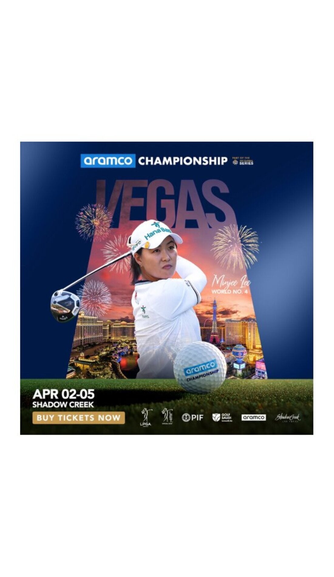 Aramco Championship promotional image for upcoming events and ticket sales