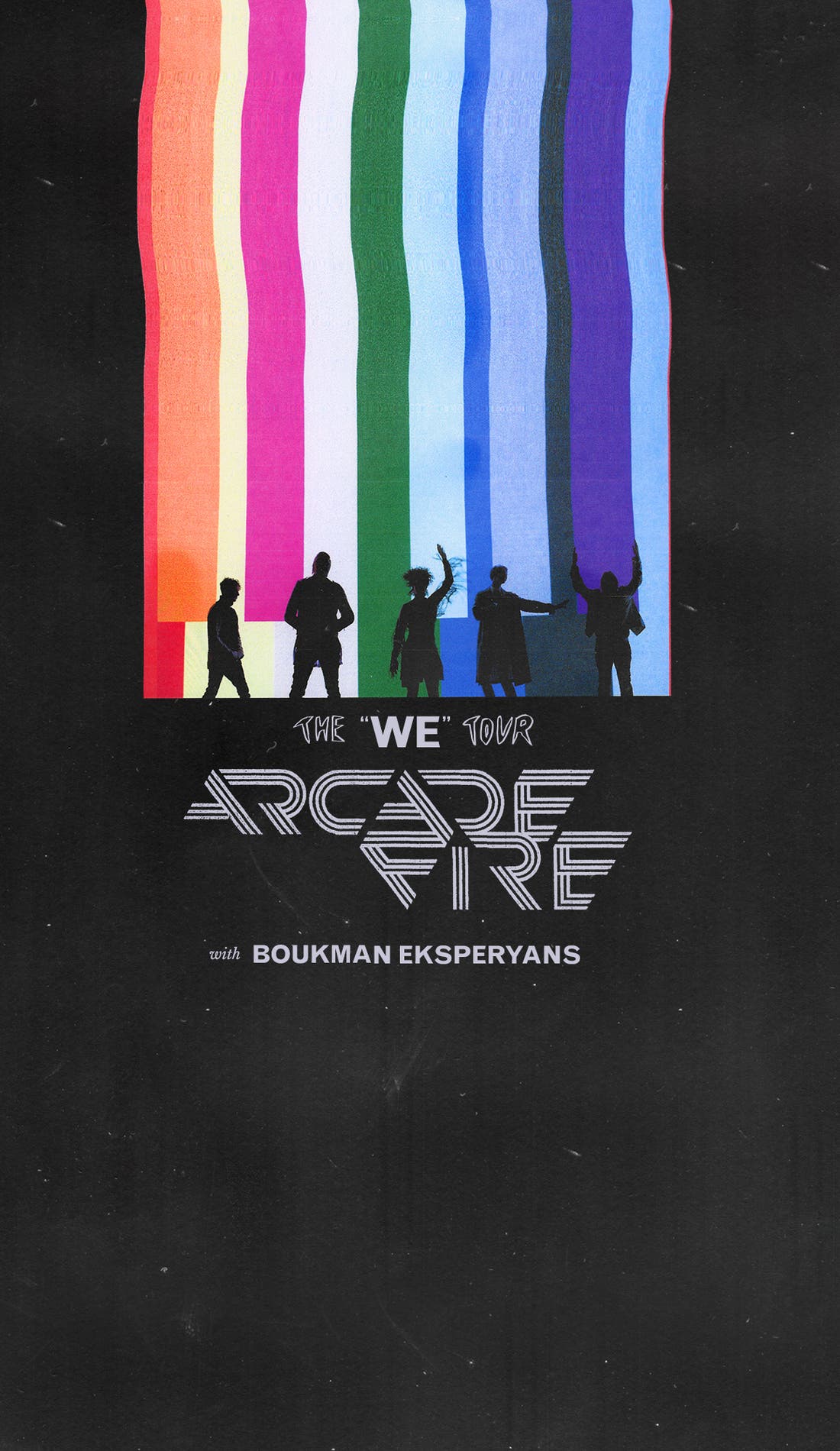 Arcade Fire promotional image for upcoming events and ticket sales
