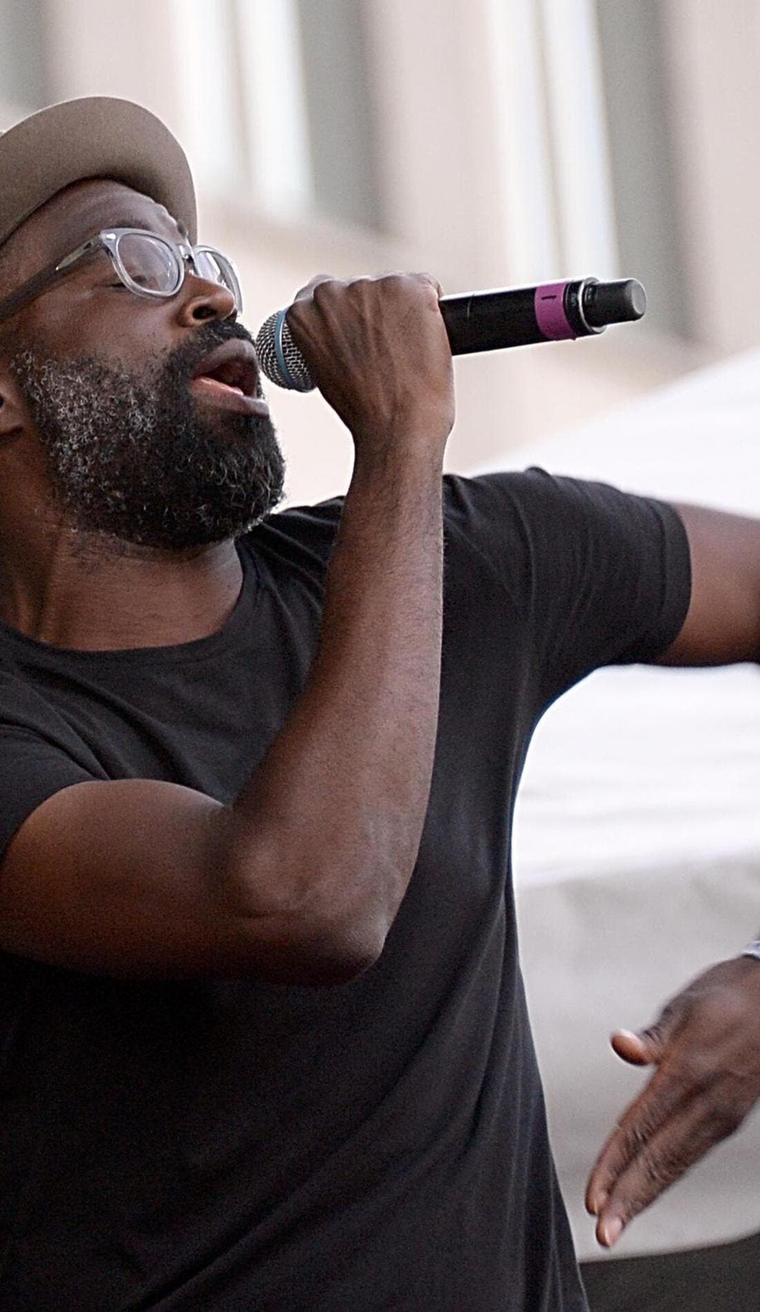 Tunde Adebimpe promotional image for upcoming events and ticket sales