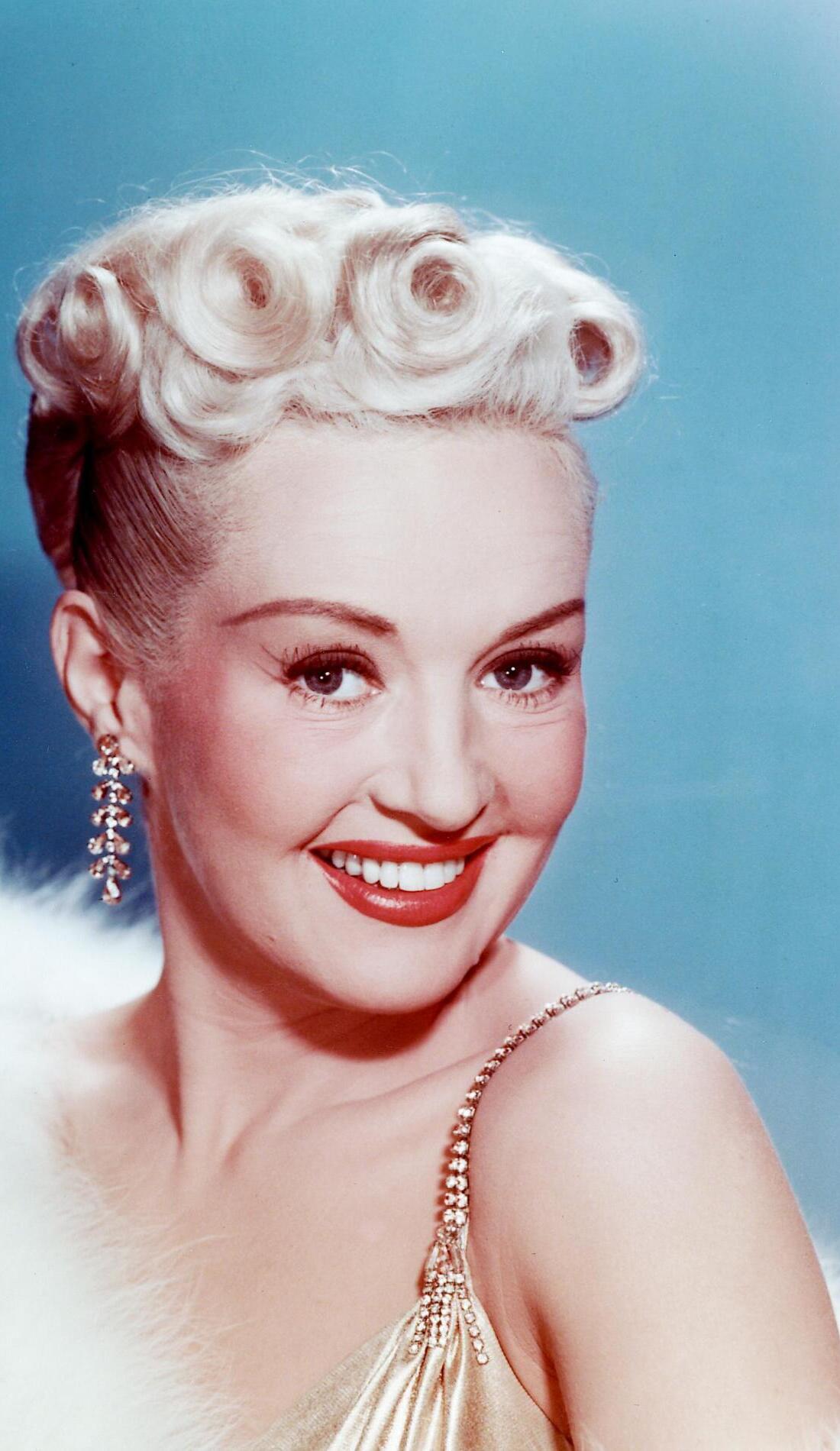 Betty Grable promotional image for upcoming events and ticket sales