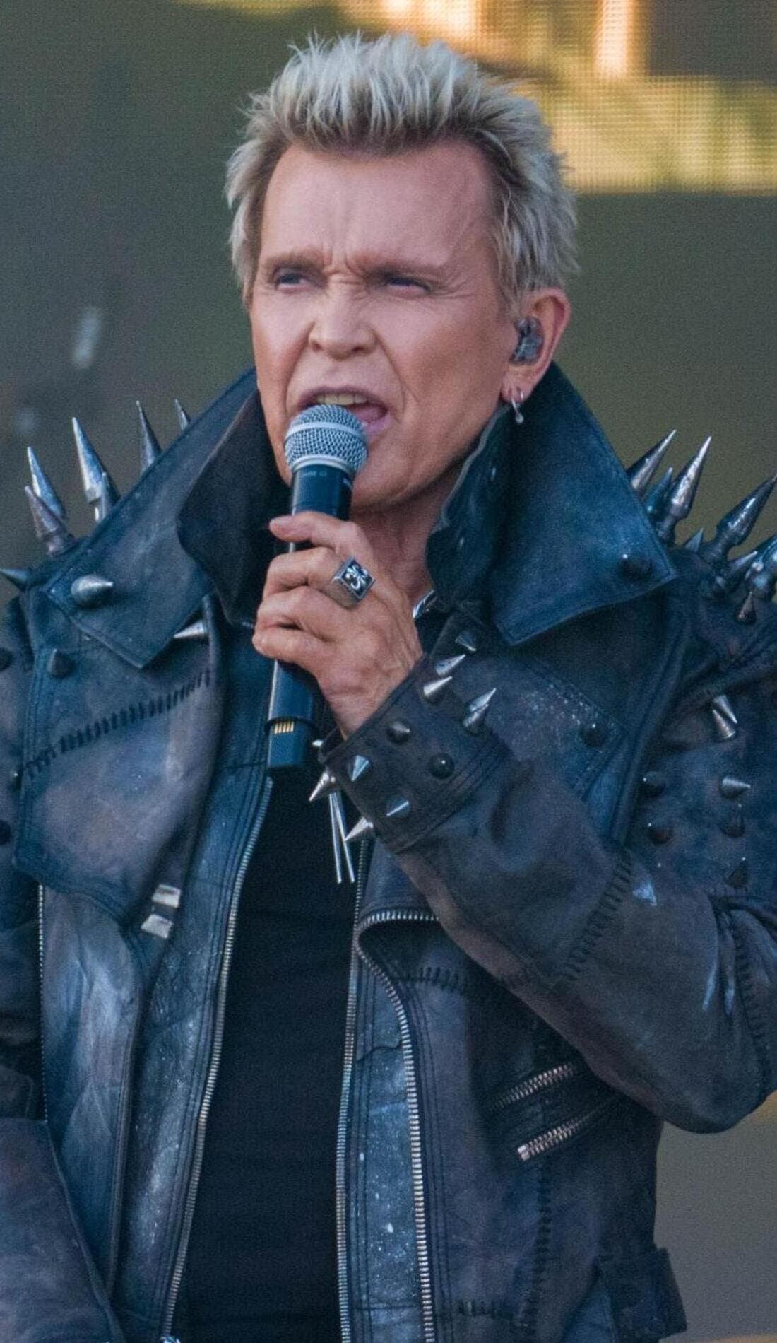 Billy Idol promotional image for upcoming events and ticket sales