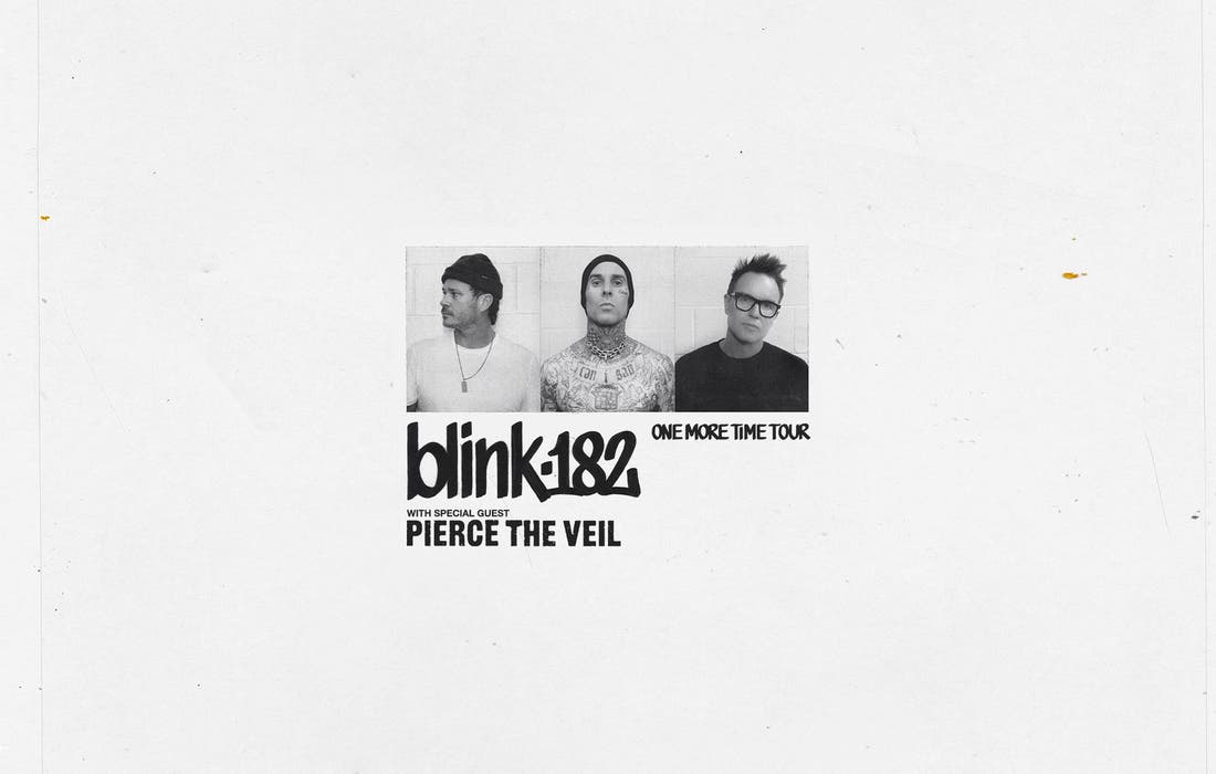 Promotional image for blink-182 with Alkaline Trio tickets at Bethel Woods Center for the Arts on Sep 6, 2025