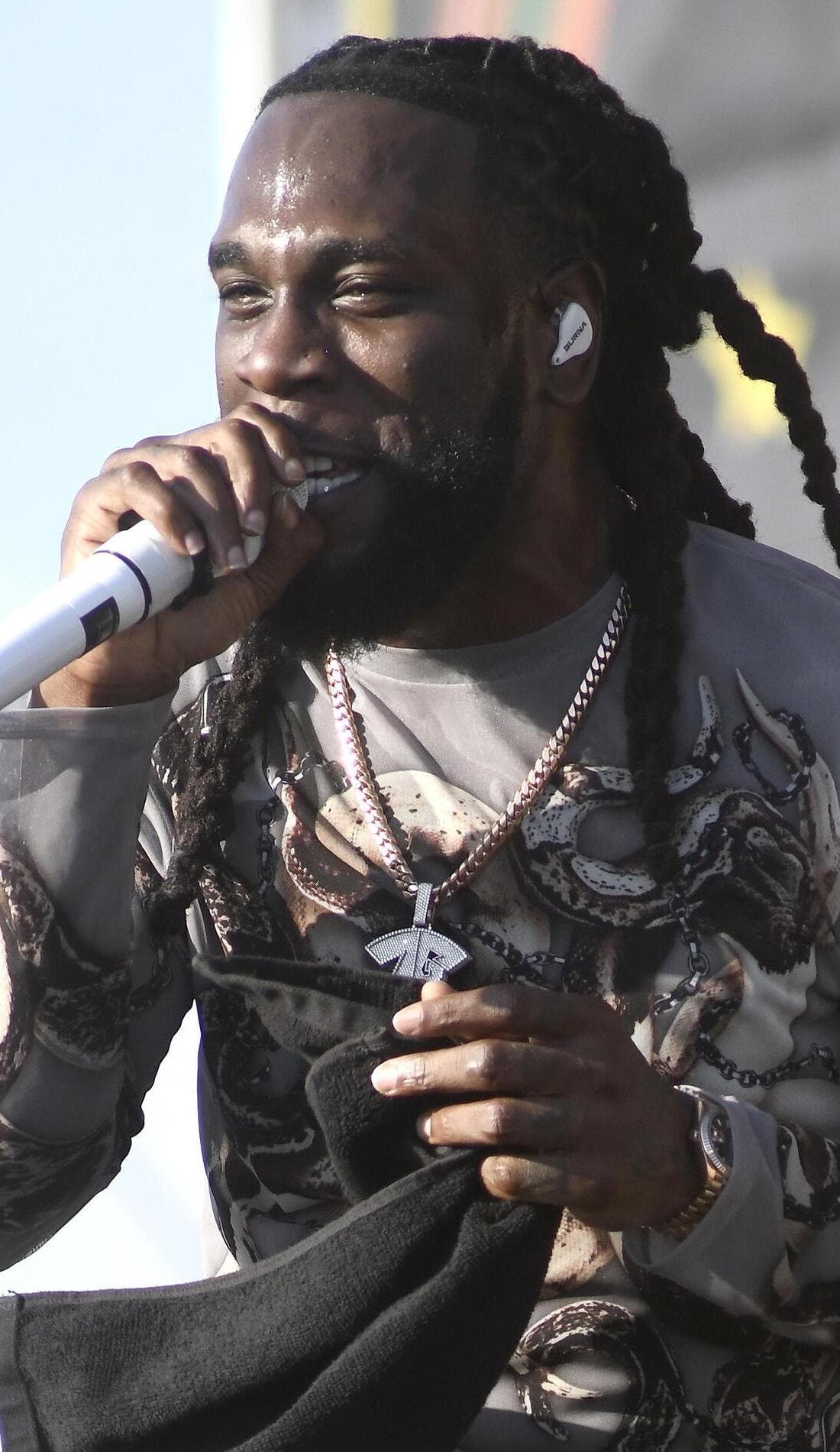Burna Boy promotional image for upcoming events and ticket sales