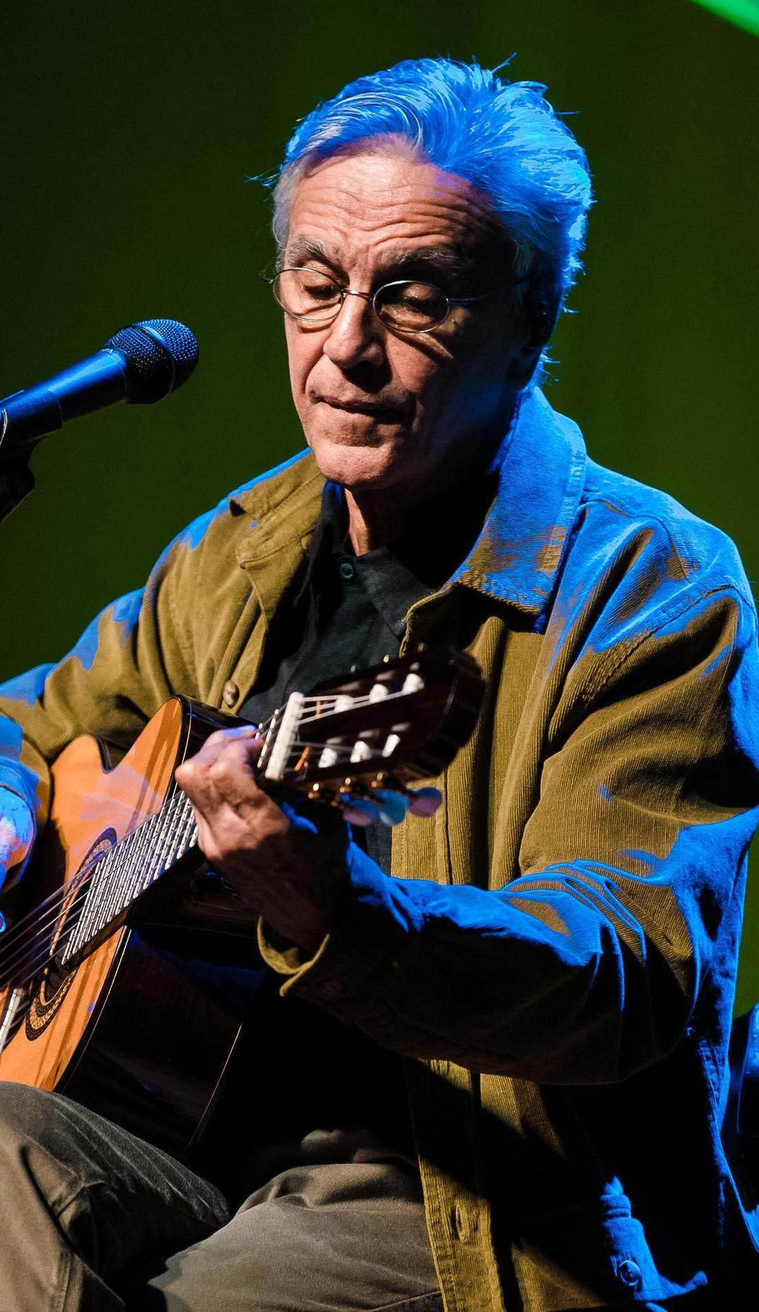 Caetano Veloso promotional image for upcoming events and ticket sales