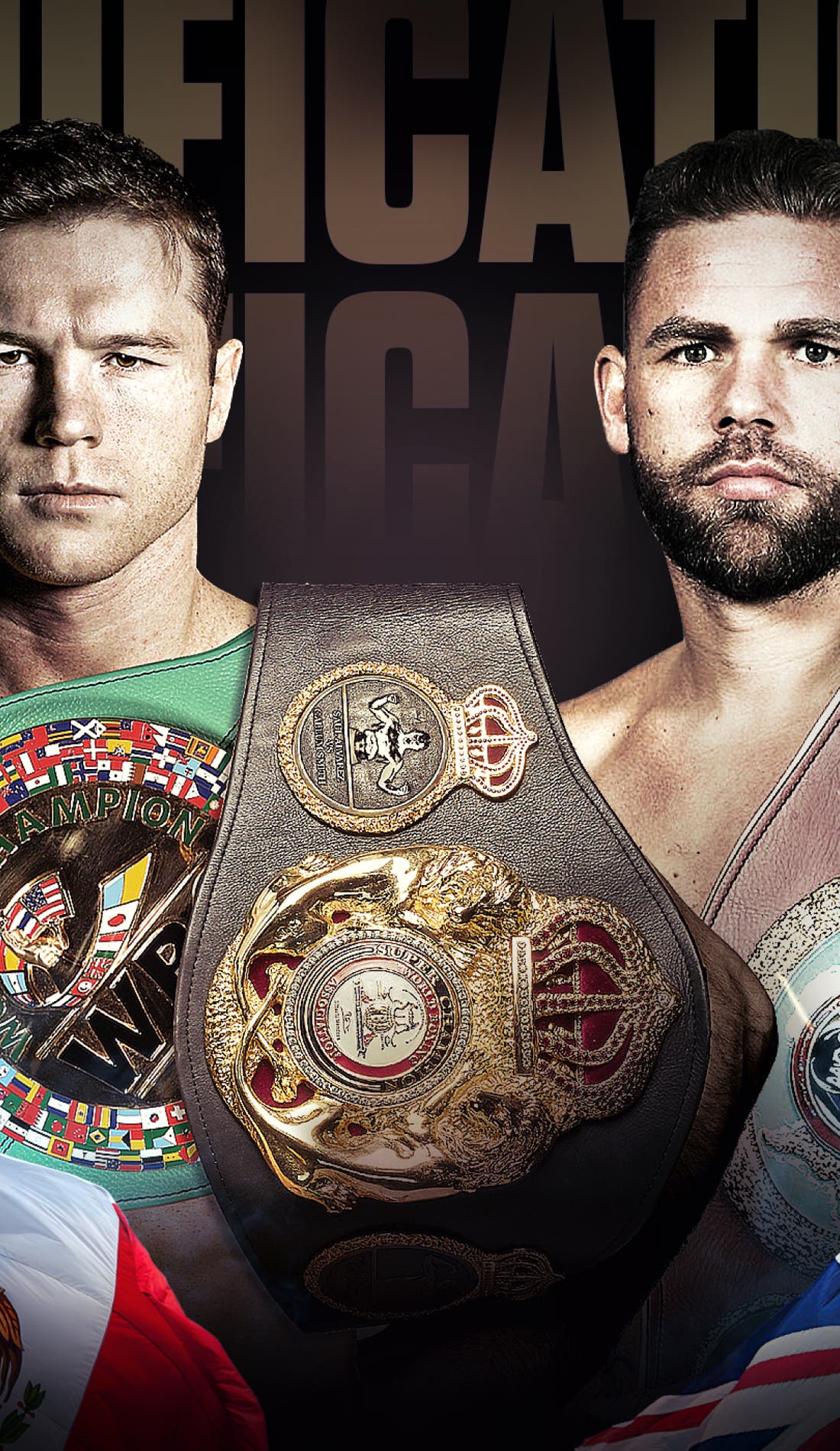 Canelo vs Saunders promotional image for upcoming events and ticket sales