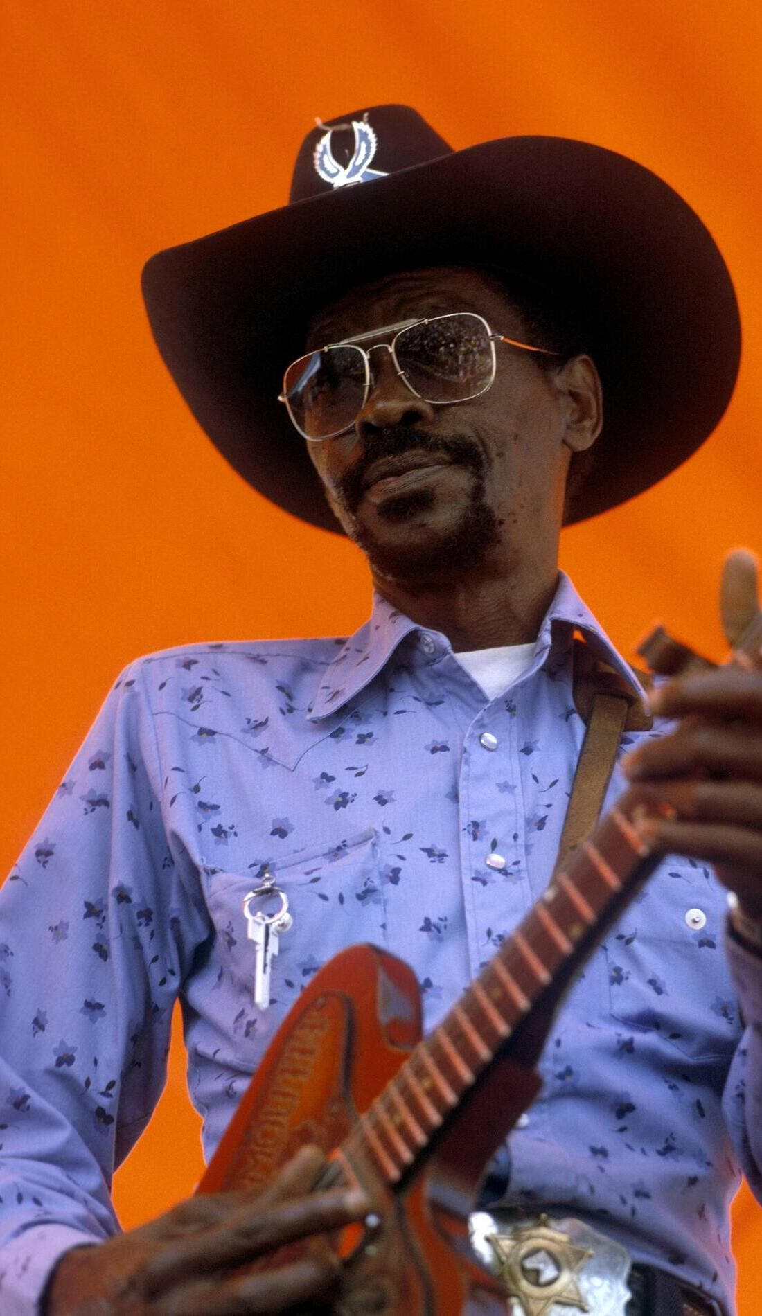 Clarence "Gatemouth" Brown promotional image for upcoming events and ticket sales