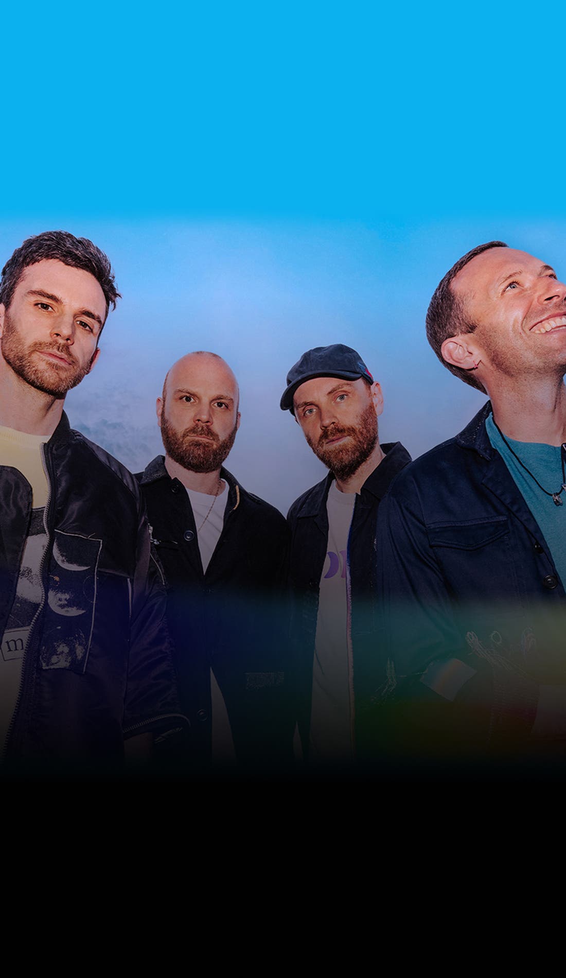 Coldplay promotional image for upcoming events and ticket sales