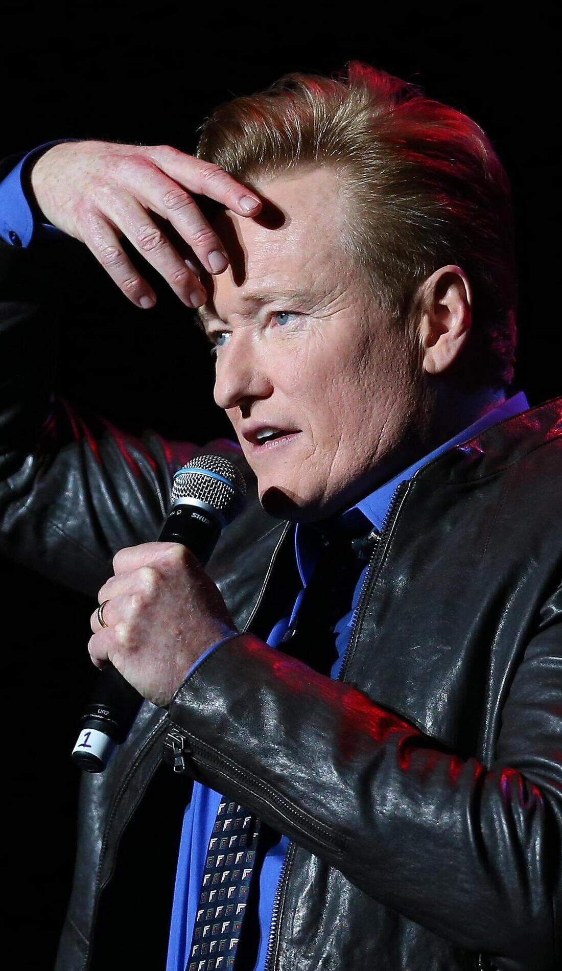 Conan O'Brien promotional image for upcoming events and ticket sales