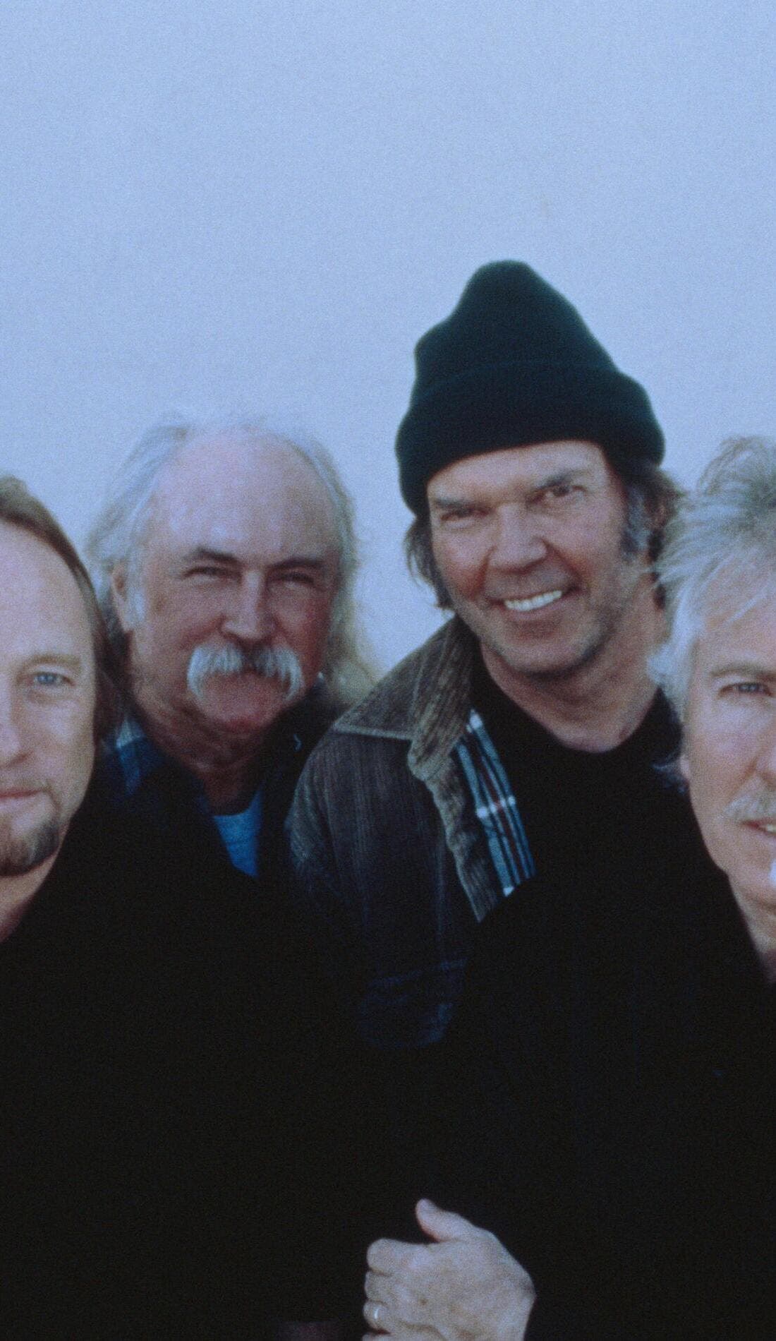 Crosby, Stills, Nash & Young promotional image for upcoming events and ticket sales