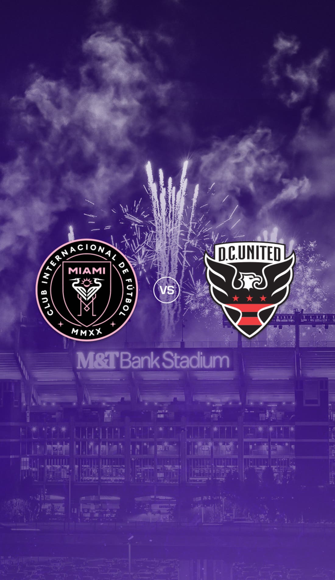 View from a seat at a D.C. United vs Inter Miami CF game, showing the teams playing