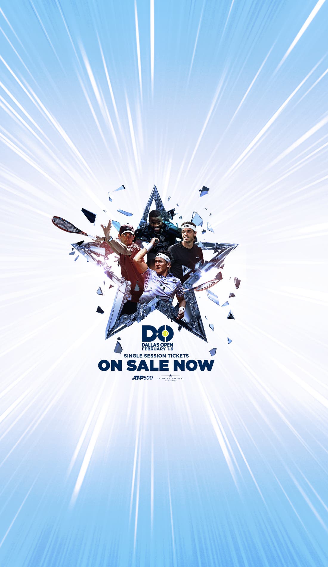Dallas Open promotional image for upcoming events and ticket sales