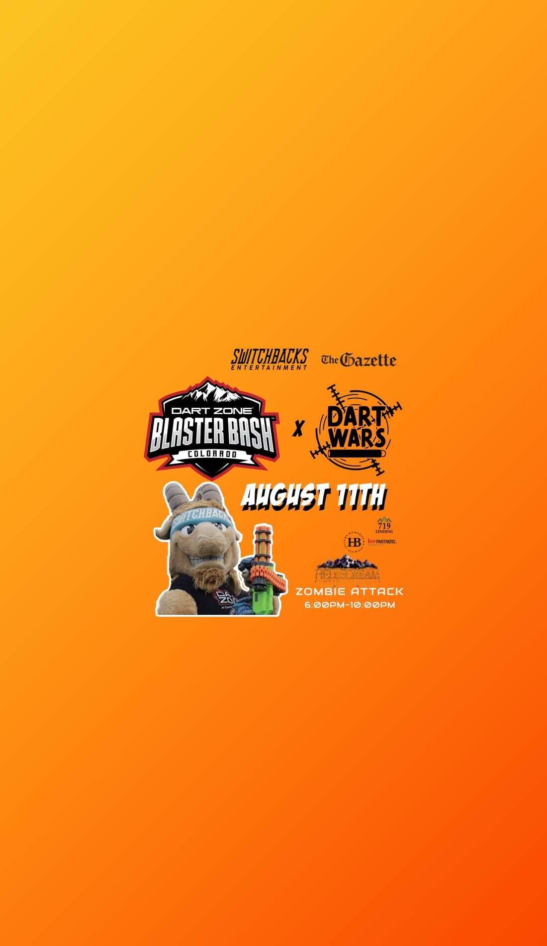 Dart Zone promotional image for upcoming events and ticket sales