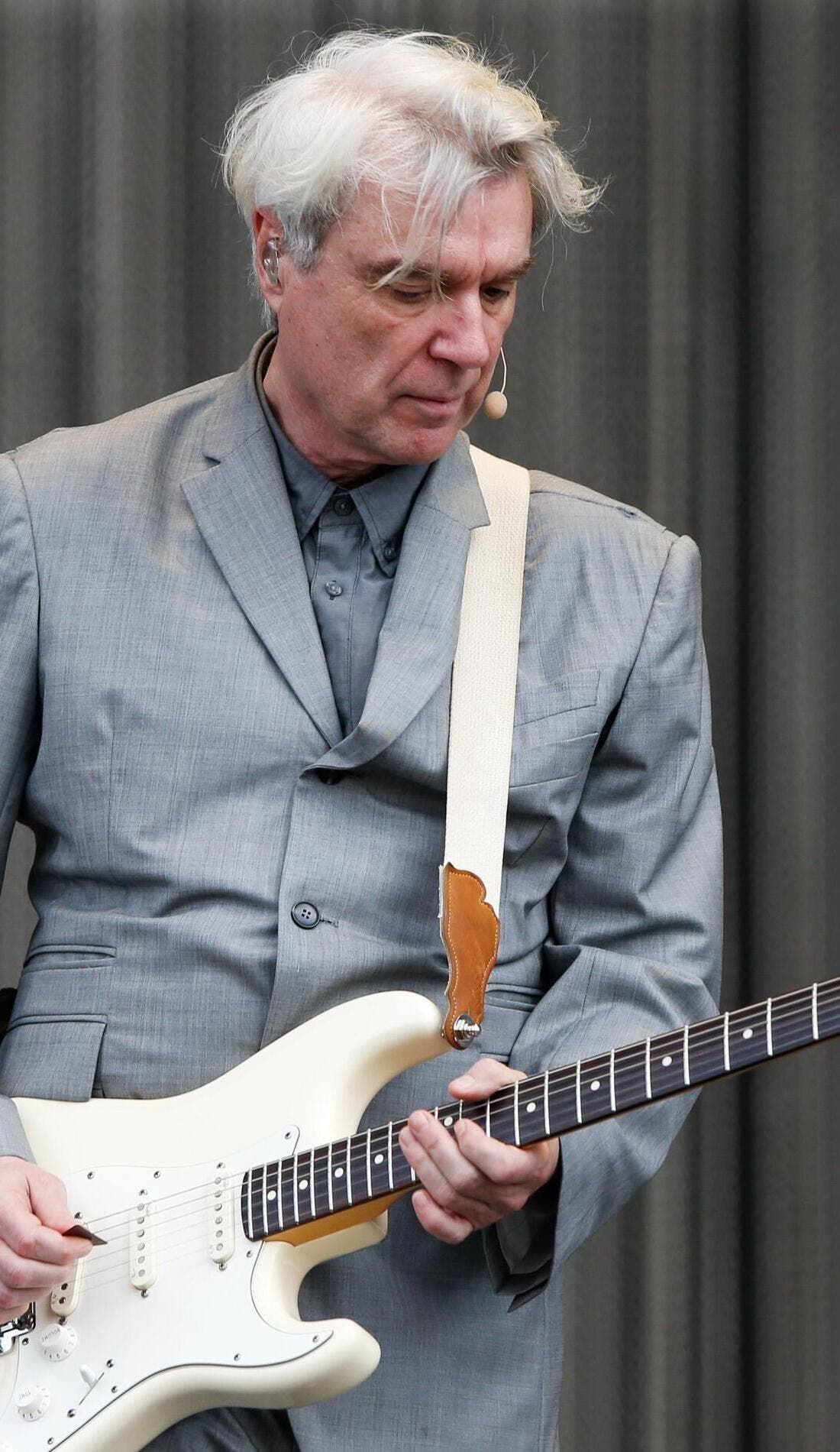 David Byrne promotional image for upcoming events and ticket sales