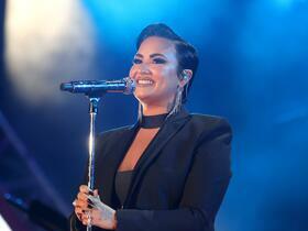 Demi Lovato with Adela