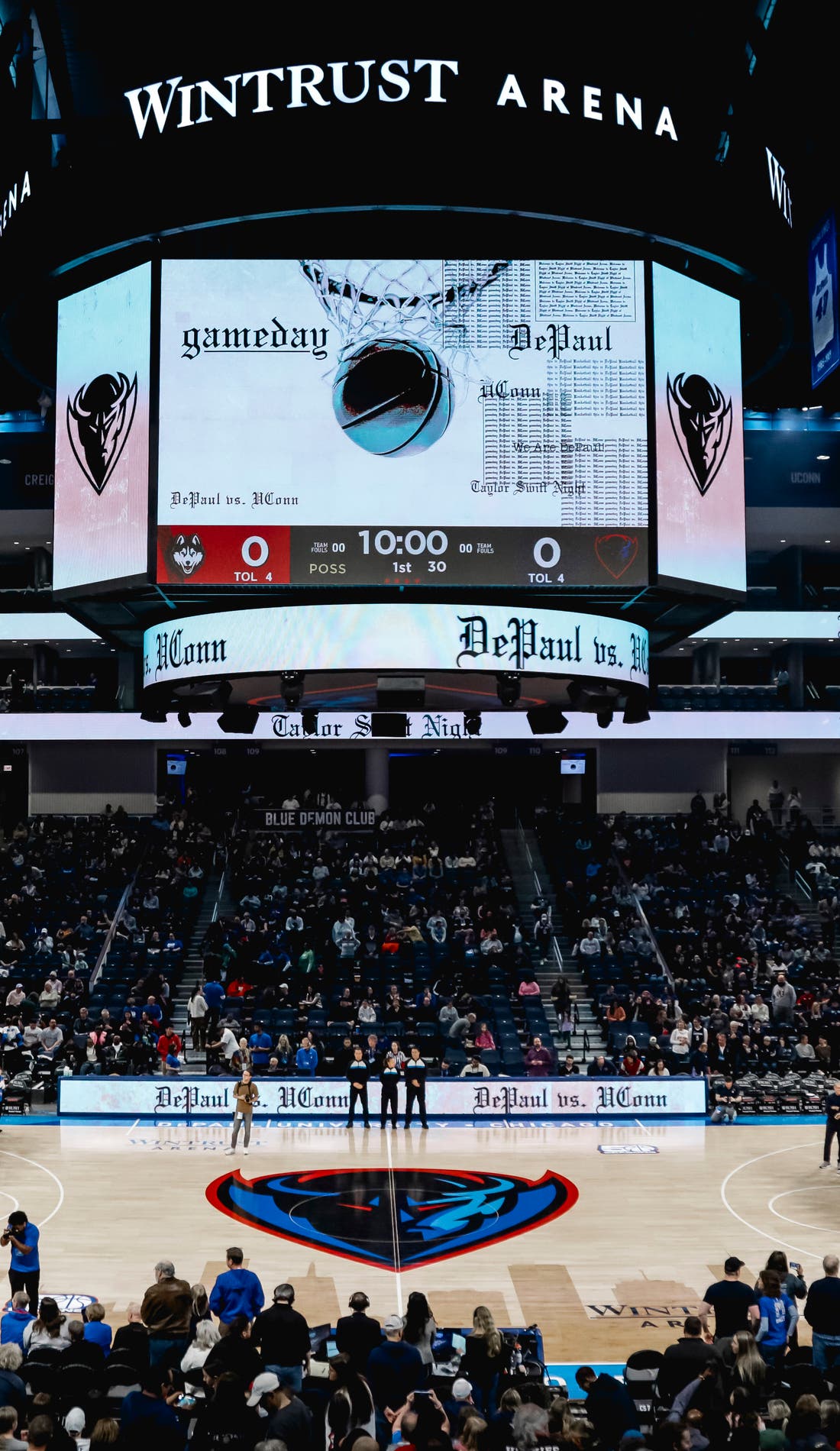 DePaul Blue Demons Womens Basketball promotional image for upcoming events and ticket sales