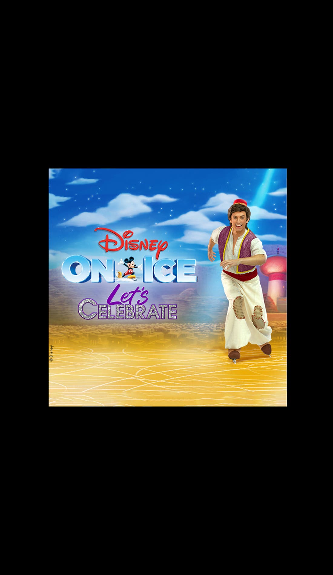 Disney On Ice: Lets Celebrate promotional image for upcoming events and ticket sales