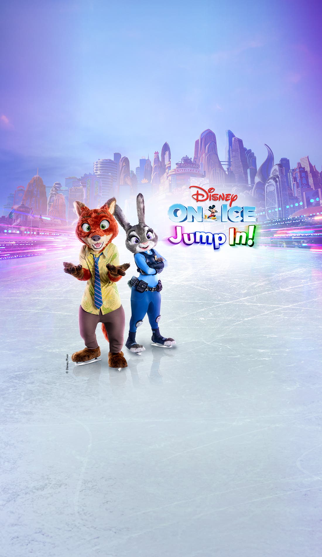 Disney On Ice presents Jump In! promotional image for upcoming events and ticket sales