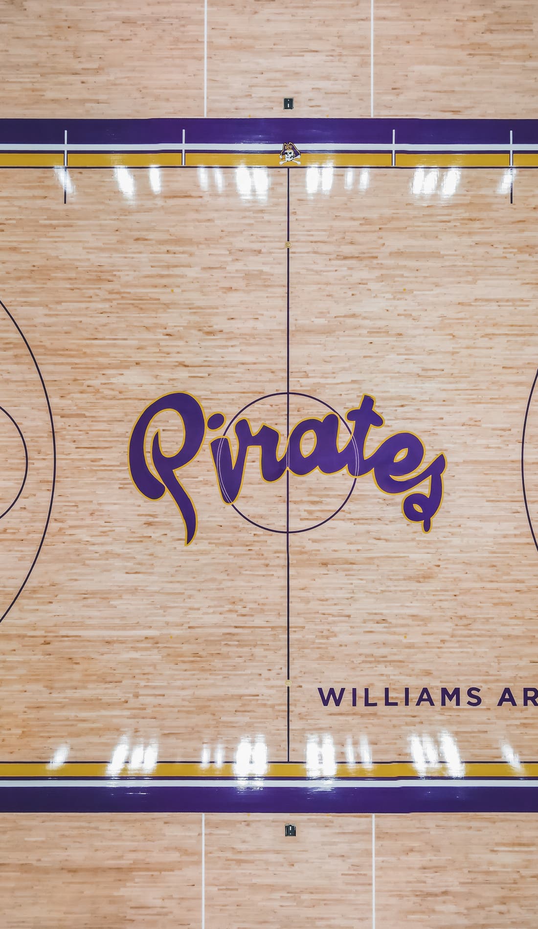 View from a seat at a East Carolina Pirates Mens Basketball vs Houston Cougars Mens Basketball game, showing the teams playing