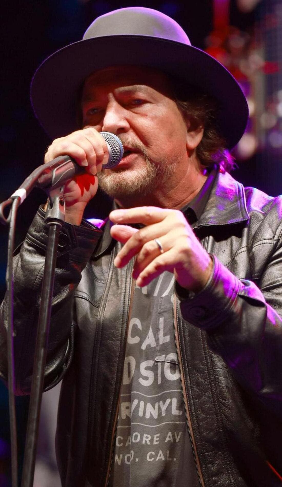 Eddie Vedder promotional image for upcoming events and ticket sales