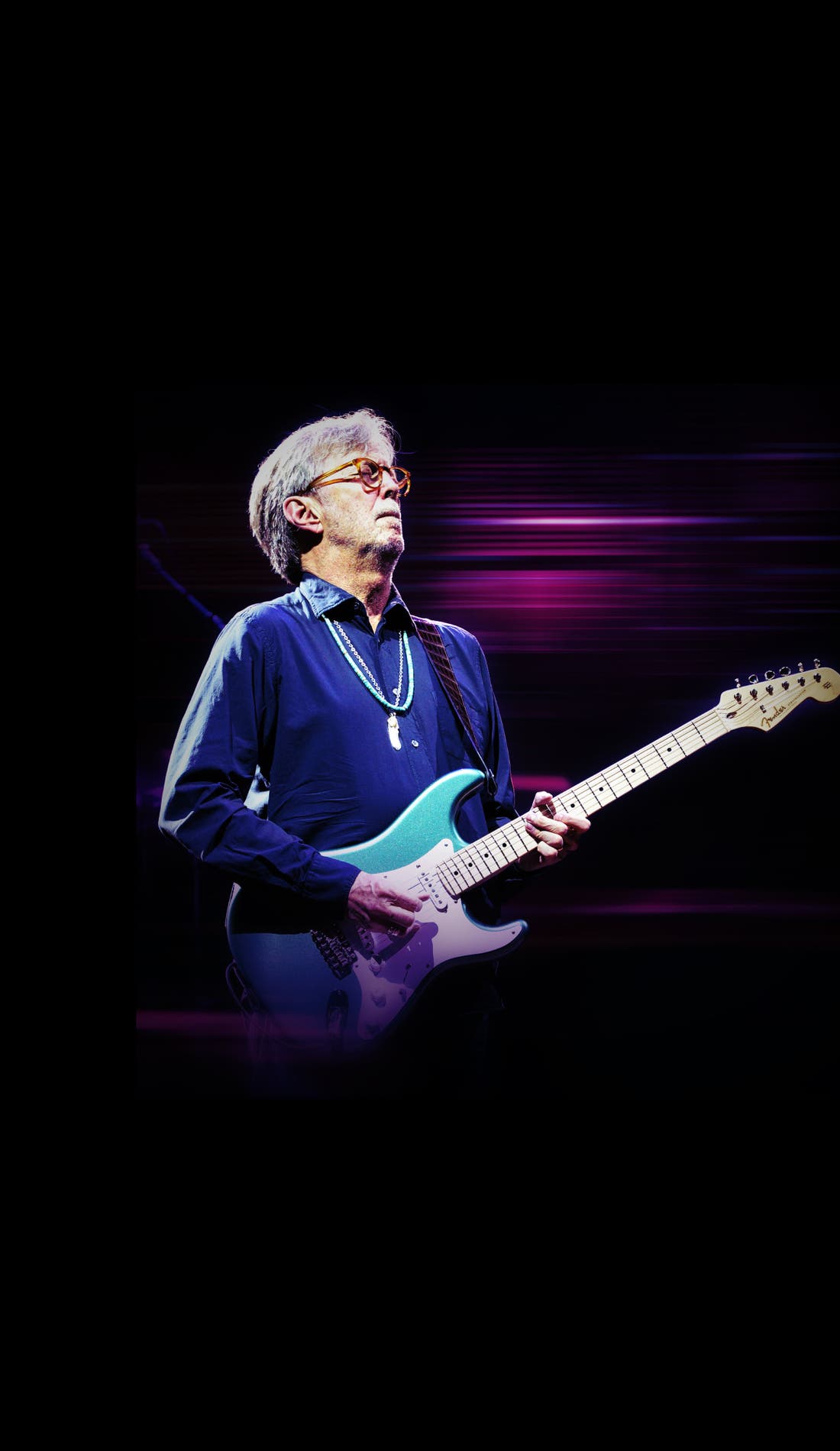 Eric Clapton promotional image for upcoming events and ticket sales in New York