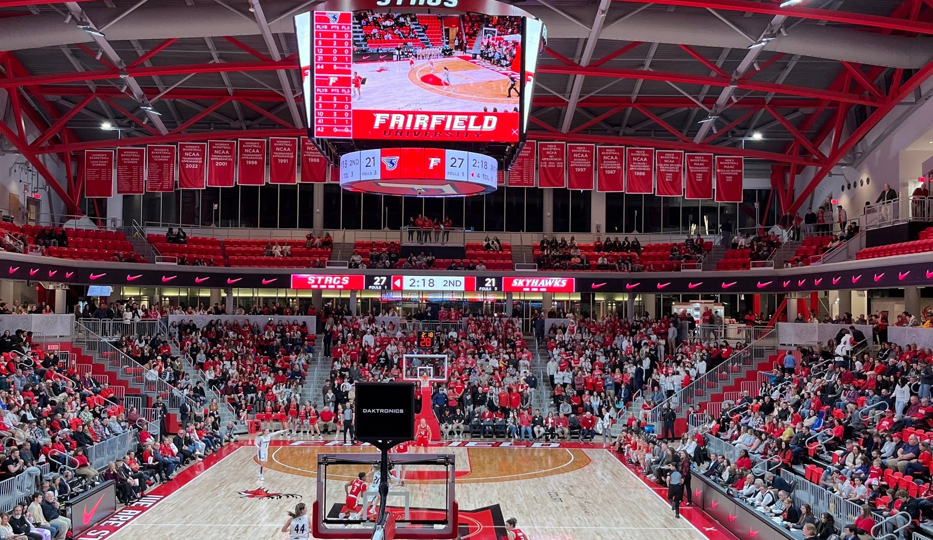 Fairfield Stags Womens Basketball promotional image for upcoming events and ticket sales