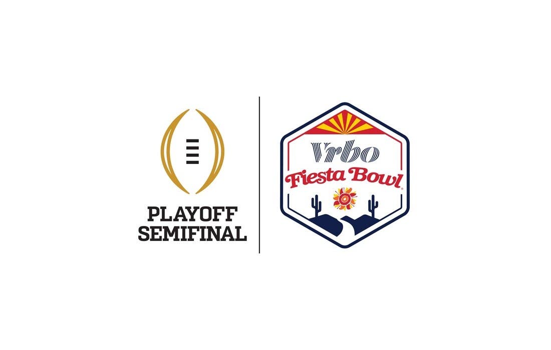 Promotional image for Vrbo Fiesta Bowl Game Tickets - CFP Semifinal tickets at State Farm Stadium on Jan 8, 2026
