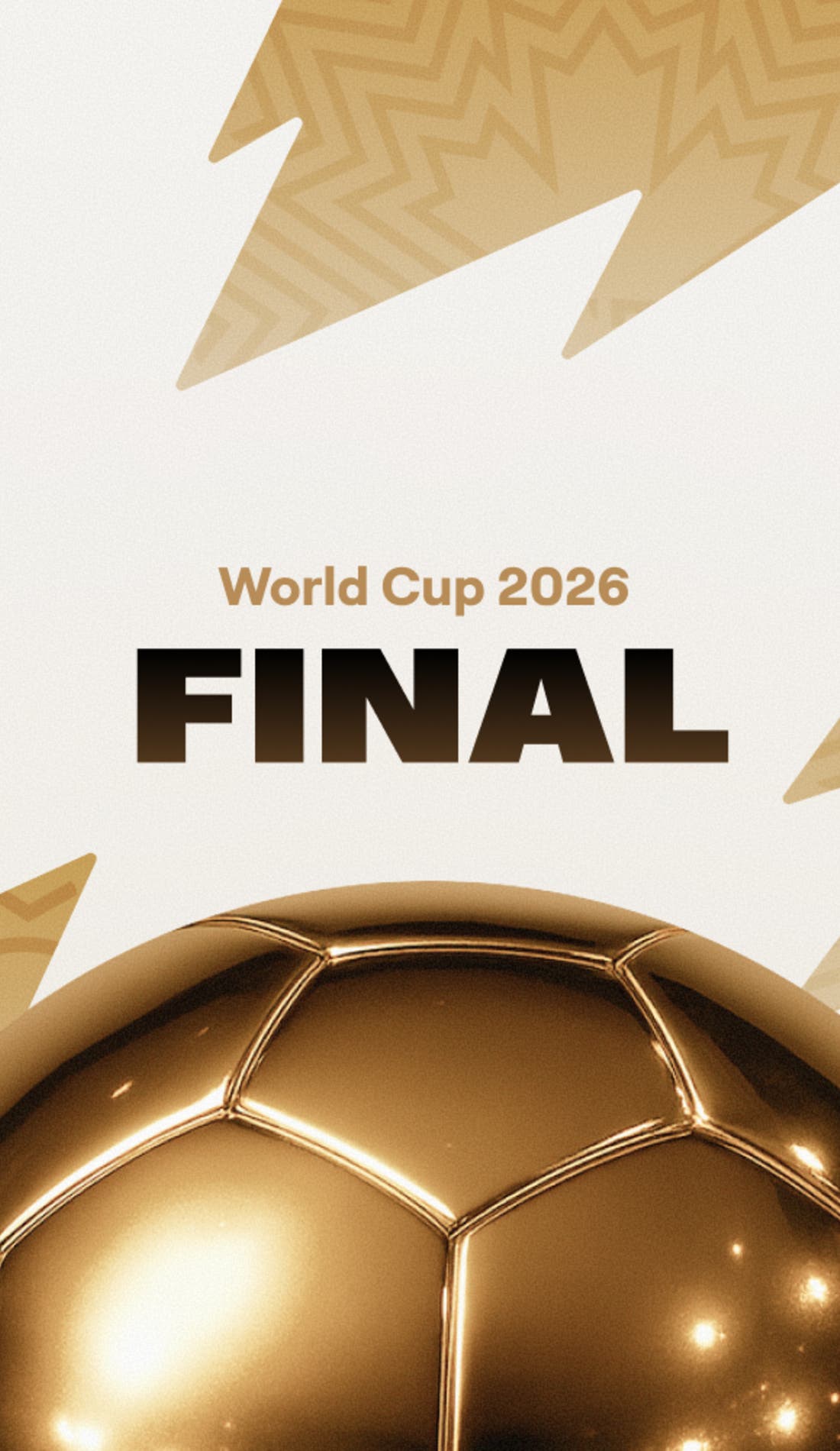 FIFA World Cup Final promotional image for upcoming events and ticket sales