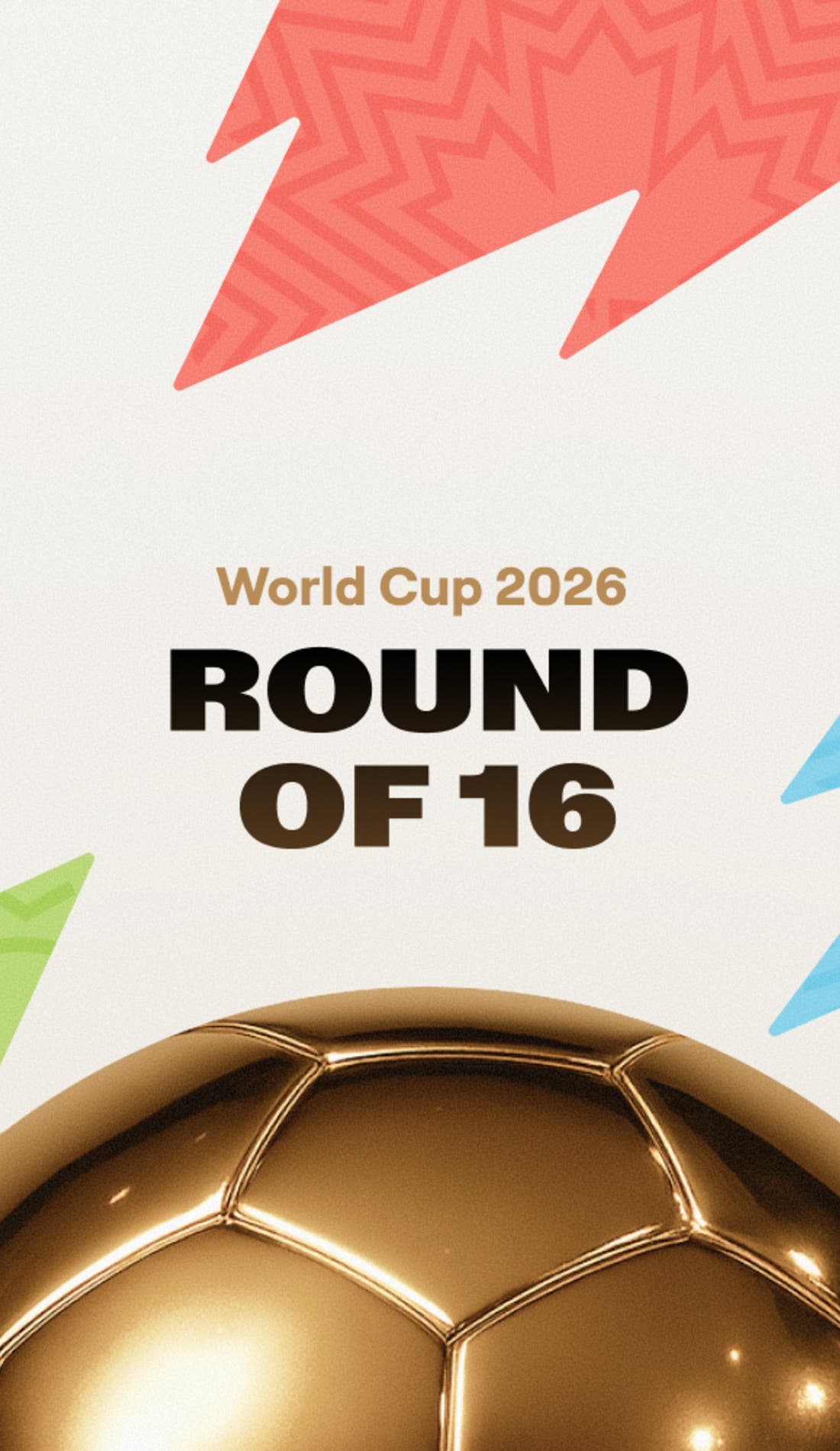 FIFA World Cup Round of 16 promotional image for upcoming events and ticket sales