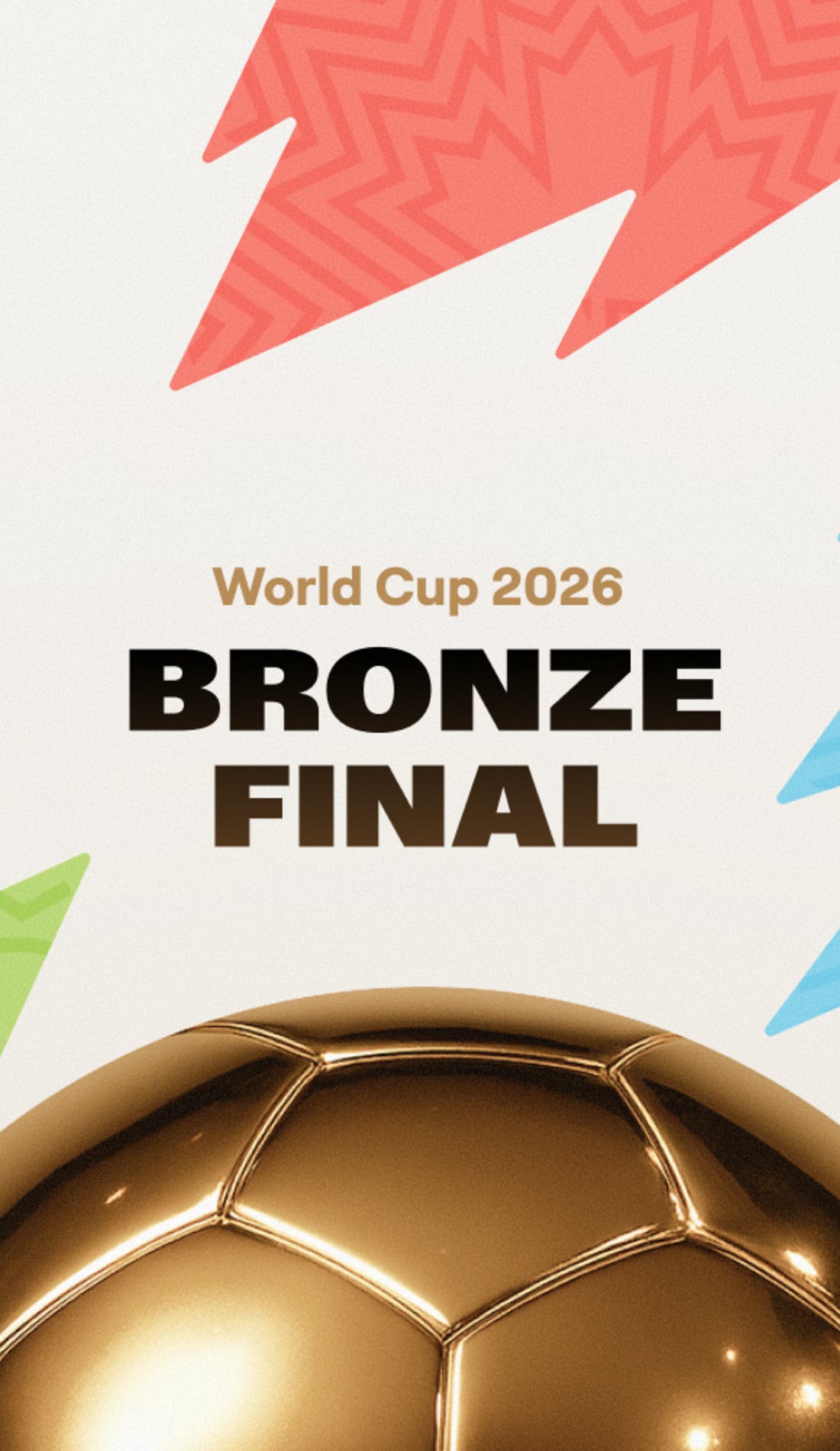 FIFA World Cup Third Place promotional image for upcoming events and ticket sales