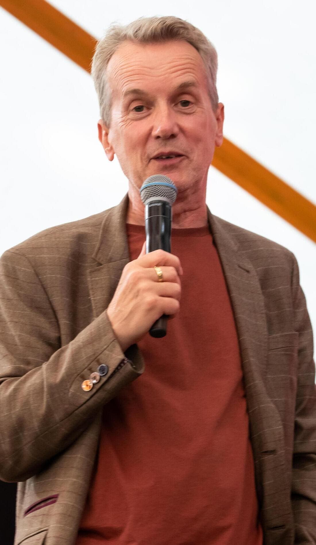 Frank Skinner promotional image for upcoming events and ticket sales