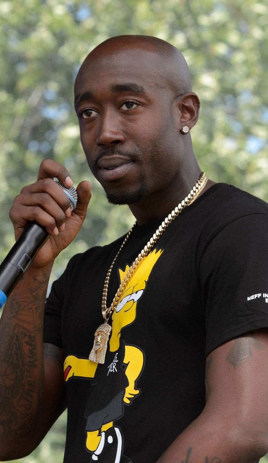 Freddie Gibbs promotional image for upcoming events and ticket sales in Costa Mesa