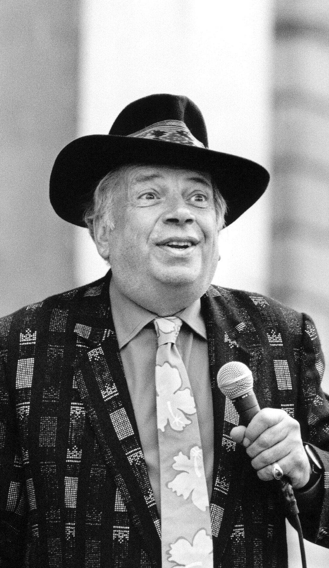 George Melly promotional image for upcoming events and ticket sales