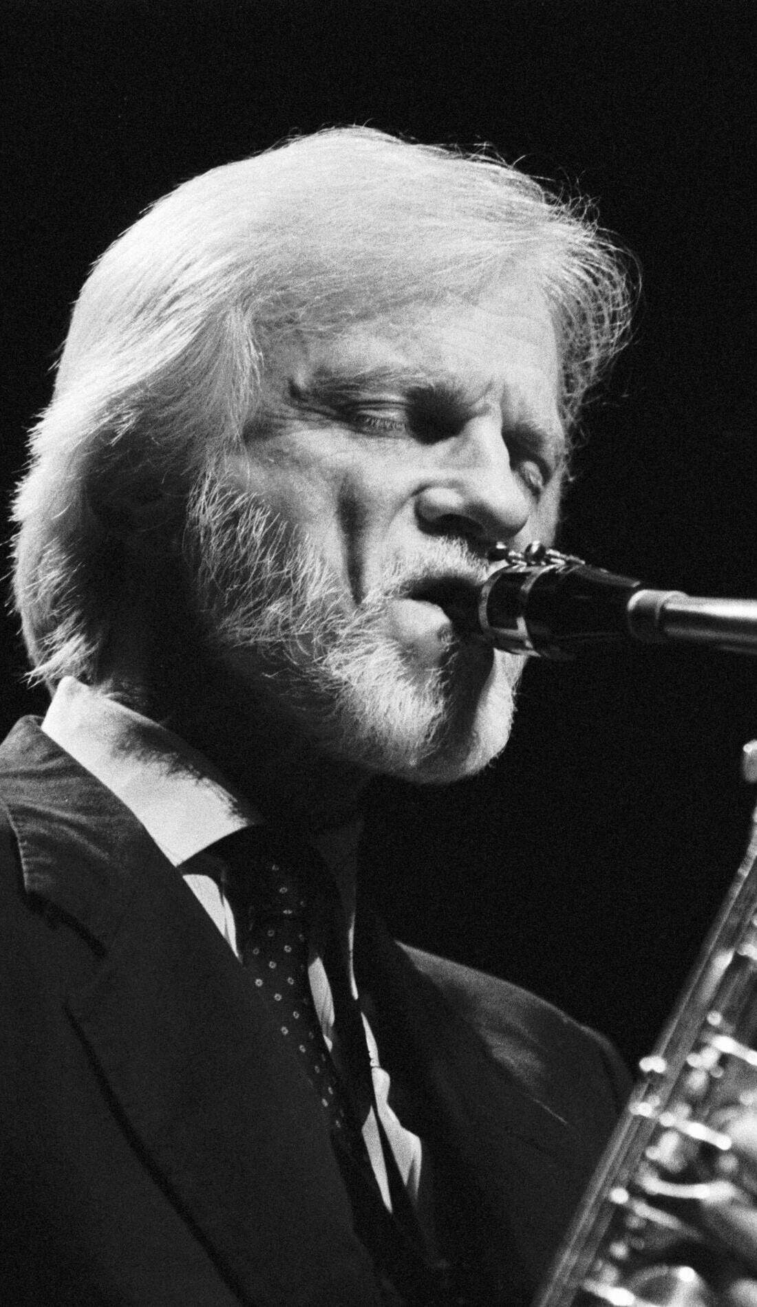 Gerry Mulligan promotional image for upcoming events and ticket sales