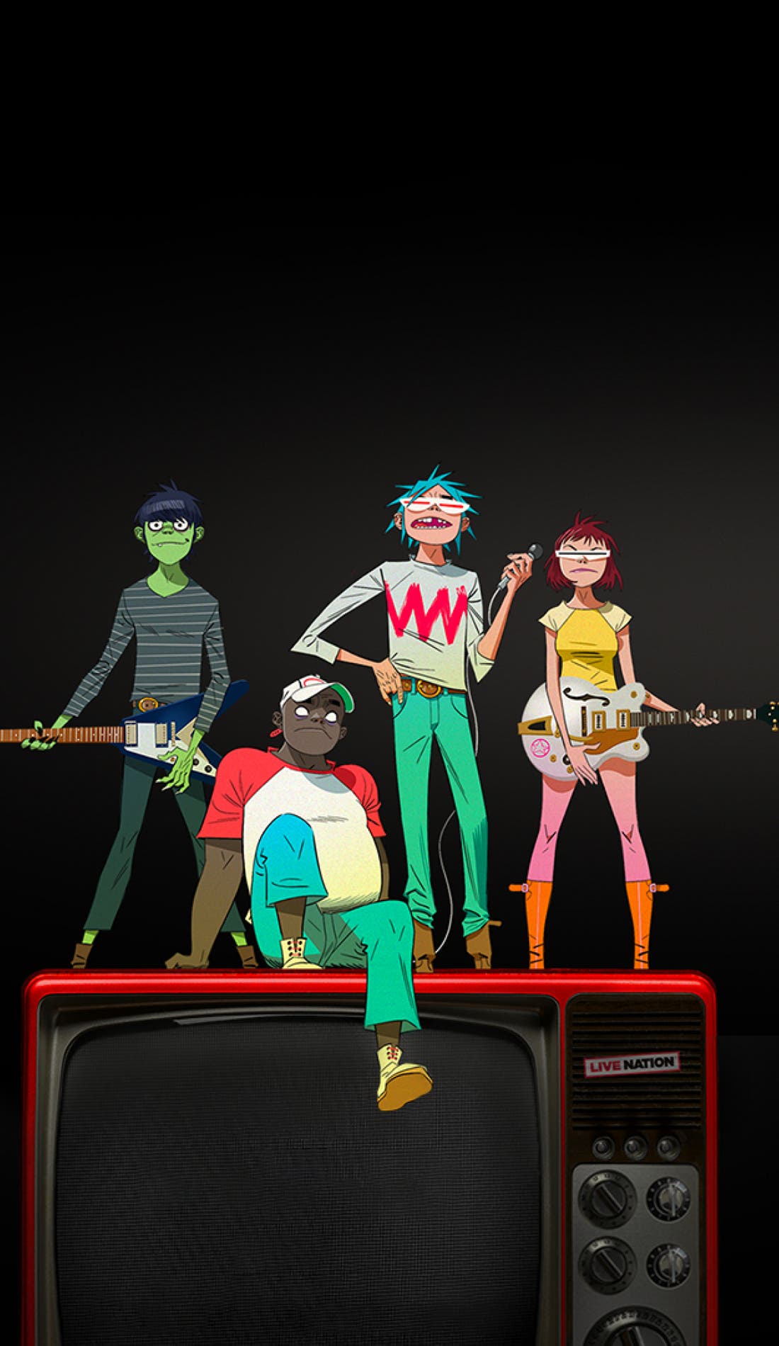 Gorillaz promotional image for upcoming events and ticket sales