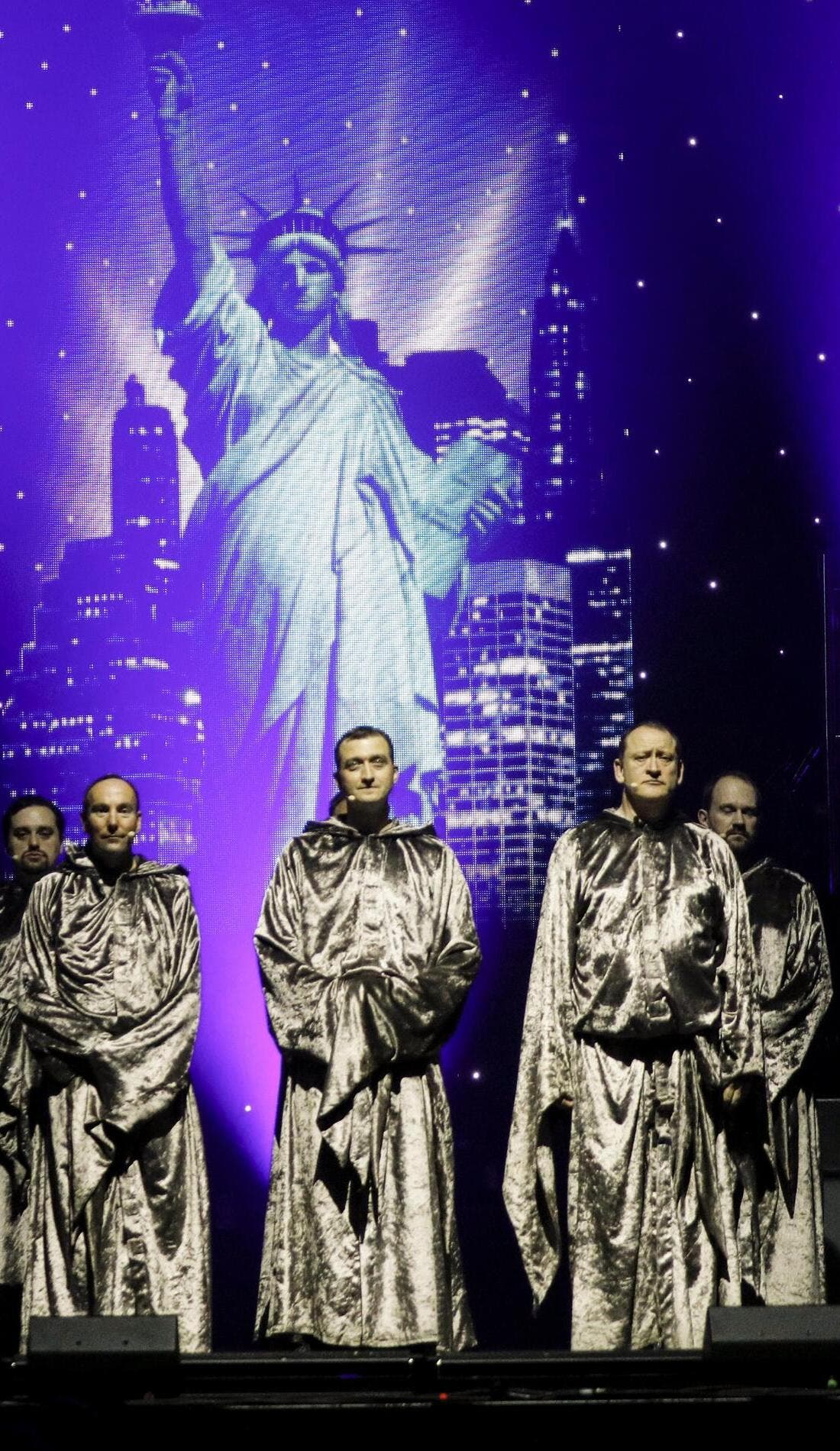Gregorian promotional image for upcoming events and ticket sales