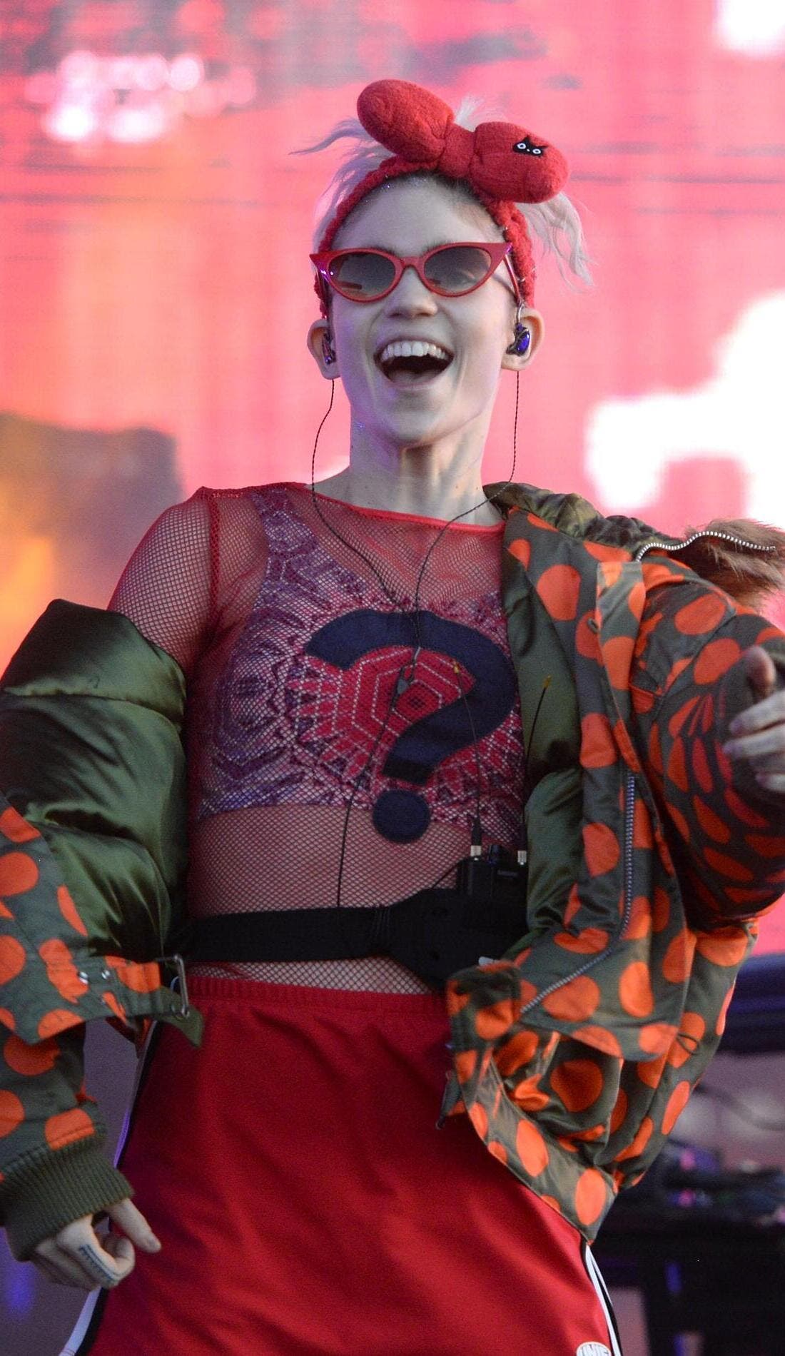 Grimes promotional image for upcoming events and ticket sales