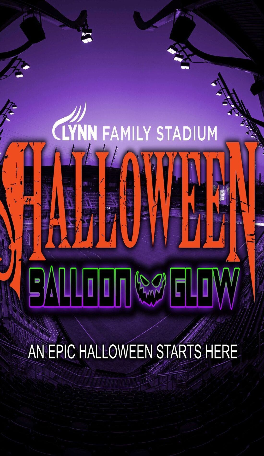 Halloween Balloon Glow promotional image for upcoming events and ticket sales