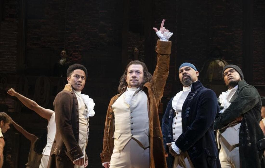 Promotional image for Hamilton tickets