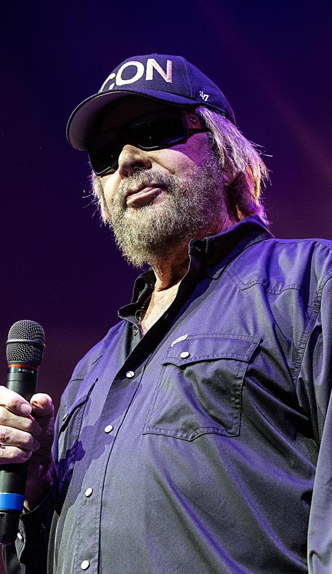 Hank Williams Jr. promotional image for upcoming events and ticket sales