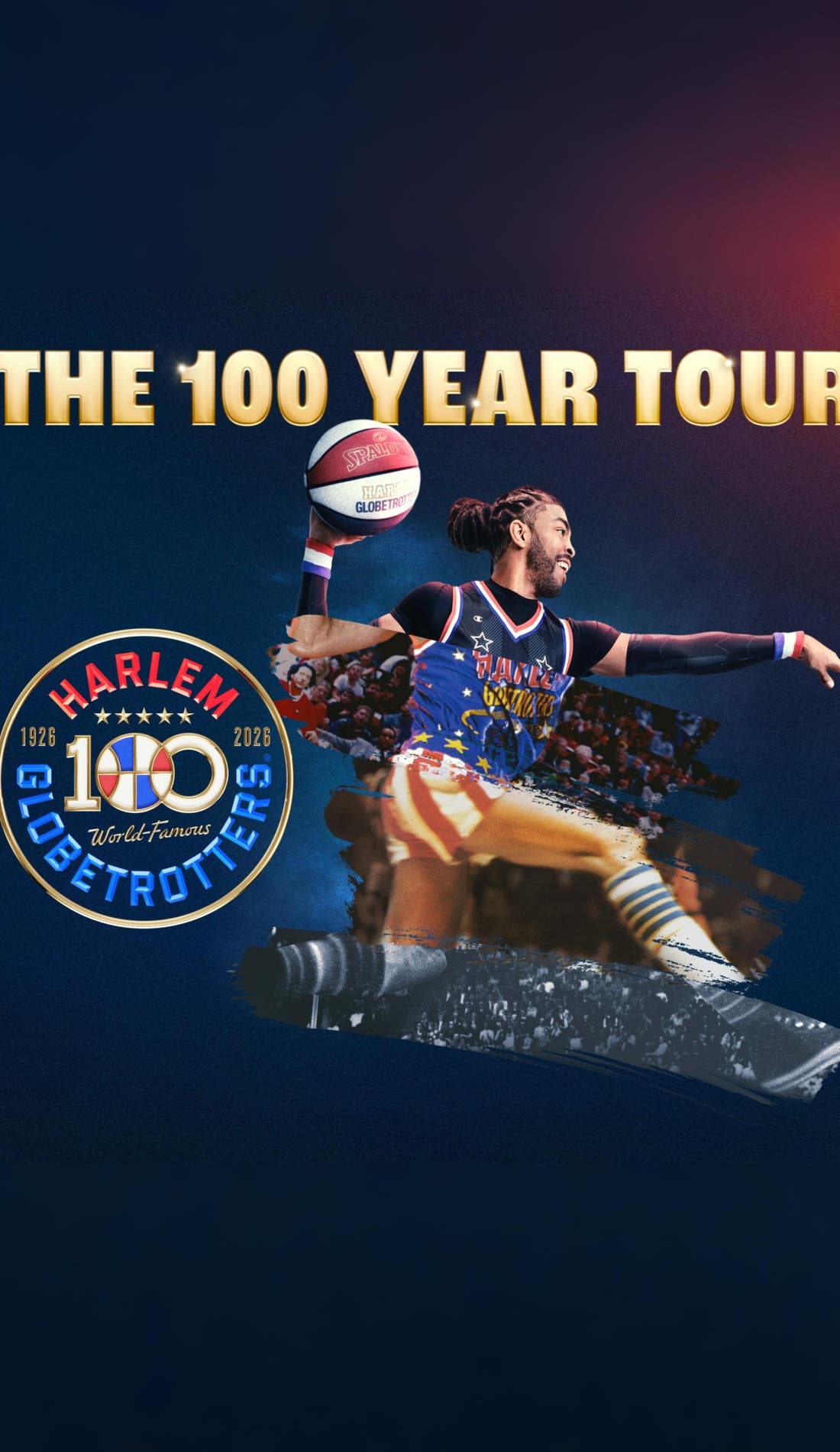 Harlem Globetrotters promotional image for upcoming events and ticket sales
