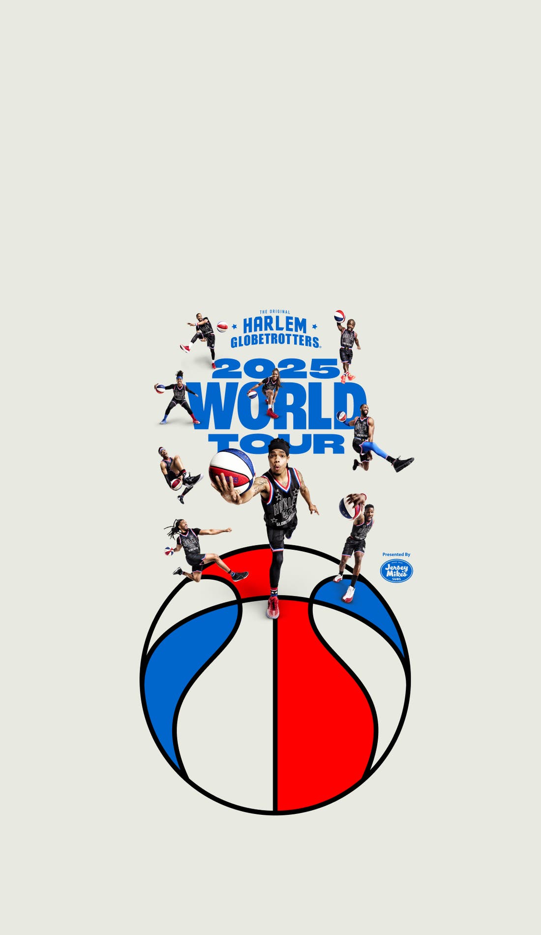 Harlem Globetrotters promotional image for upcoming events and ticket sales