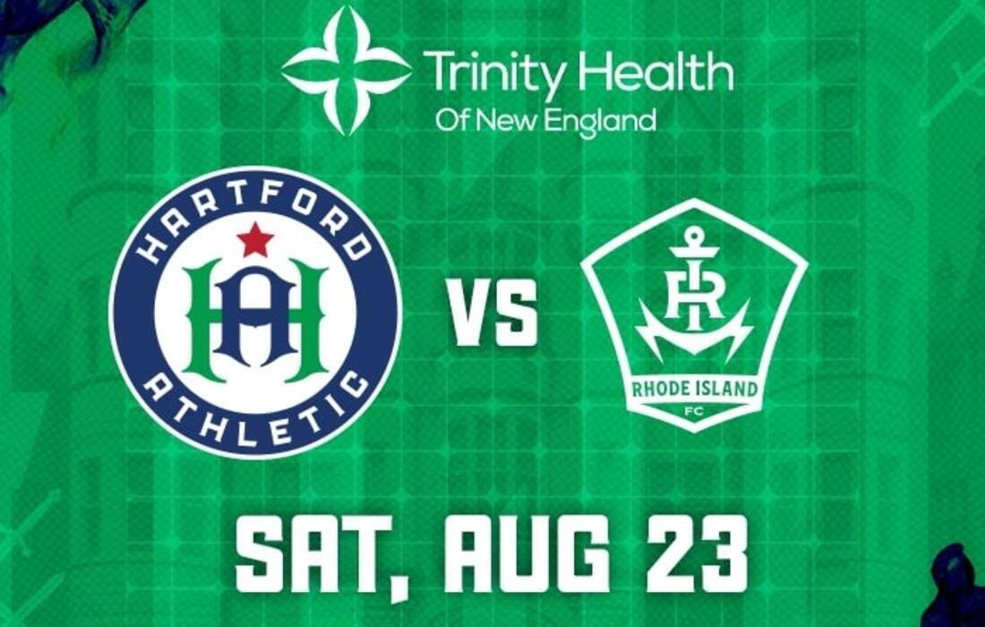 Promotional image for Rhode Island FC at Hartford Athletic tickets at Trinity Health Stadium on Aug 23, 2025